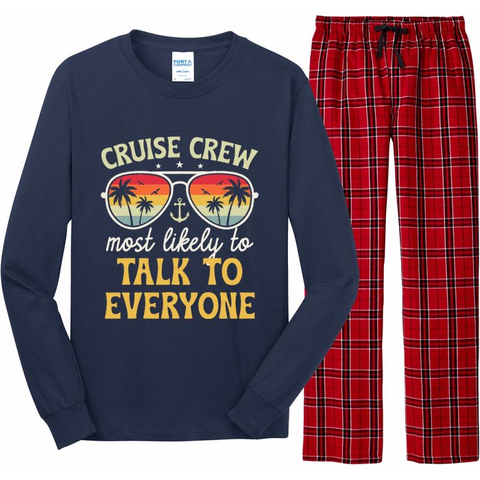 Most Likely To Talk To Everyone Matching Family Cruise 2024 Long Sleeve Pajama Set