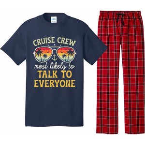 Most Likely To Talk To Everyone Matching Family Cruise 2024 Pajama Set