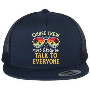 Most Likely To Talk To Everyone Matching Family Cruise 2024 Flat Bill Trucker Hat