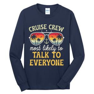 Most Likely To Talk To Everyone Matching Family Cruise 2024 Tall Long Sleeve T-Shirt