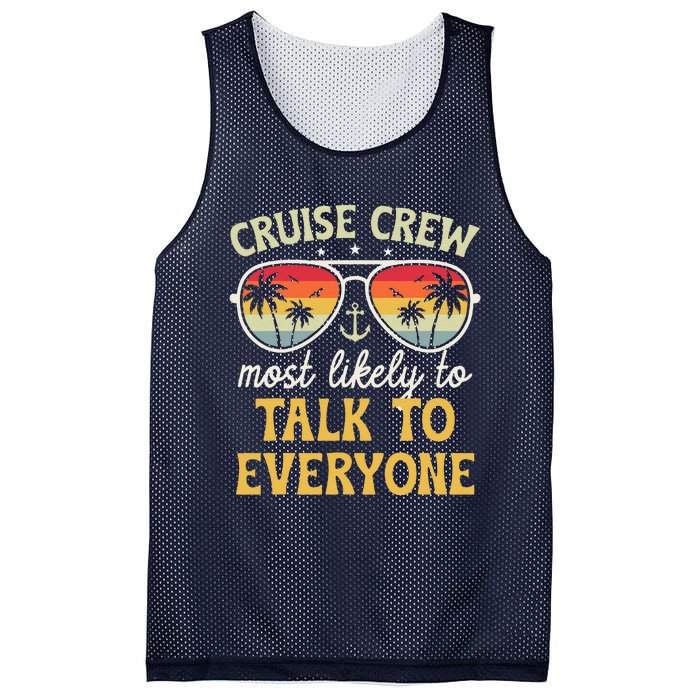 Most Likely To Talk To Everyone Matching Family Cruise 2024 Mesh Reversible Basketball Jersey Tank