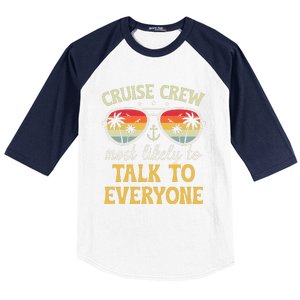 Most Likely To Talk To Everyone Matching Family Cruise 2024 Baseball Sleeve Shirt