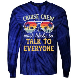 Most Likely To Talk To Everyone Matching Family Cruise 2024 Tie-Dye Long Sleeve Shirt