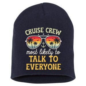 Most Likely To Talk To Everyone Matching Family Cruise 2024 Short Acrylic Beanie