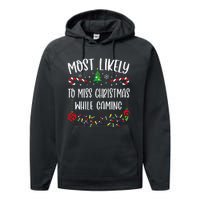 Most Likely To Miss Christmas While Gaming Funny Christmas Family Matching Cut Performance Fleece Hoodie