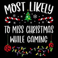 Most Likely To Miss Christmas While Gaming Funny Christmas Family Matching Cut 7-Panel Snapback Hat