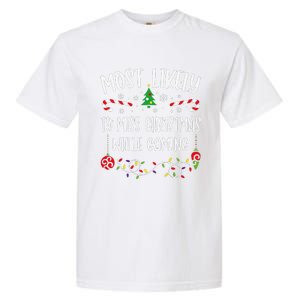 Most Likely To Miss Christmas While Gaming Funny Christmas Family Matching Cut Garment-Dyed Heavyweight T-Shirt