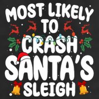 Most Likely To Crash Santas Sleigh Funny Christmas Golf Towel