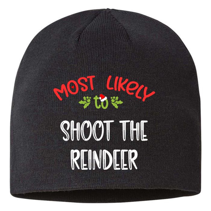 Most Likely To Christmas Shoot The Reindeer Family Group Sustainable Beanie