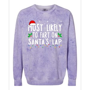 Most Likely To Fart On SantaS Lap Family Matching Christmas Colorblast Crewneck Sweatshirt