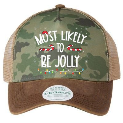 Most Likely To Be Jolly Christmas Family Matching  Legacy Tie Dye Trucker Hat