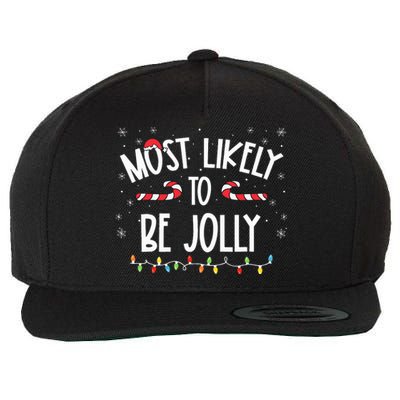 Most Likely To Be Jolly Christmas Family Matching  Wool Snapback Cap