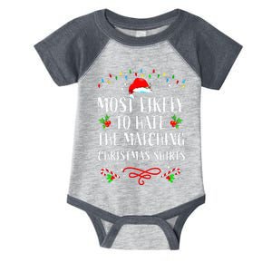 Most Likely To Hate Matching Christmas Funny Family Matching Infant Baby Jersey Bodysuit