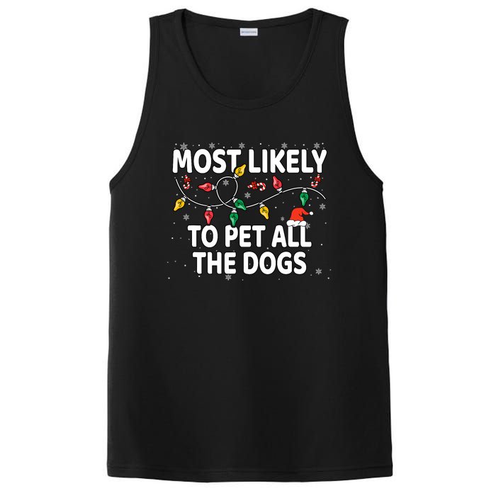 Most Likely To Pet All The Dogs Xmas Matching PosiCharge Competitor Tank