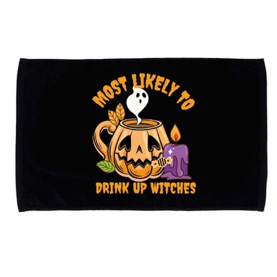 Most Likely To Up Witches Halloween Party Gift Microfiber Hand Towel