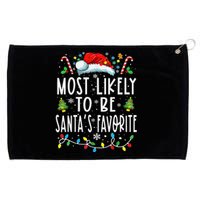 Most Likely To Be SantaS Favorite Matching Christmas Gift Grommeted Golf Towel