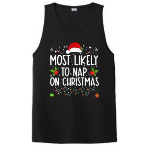 Most Likely To Nap On Christmas Family Christmas Pajamas PosiCharge Competitor Tank