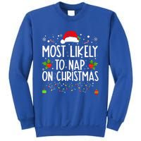 Most Likely To Nap On Christmas Family Christmas Pajamas Sweatshirt