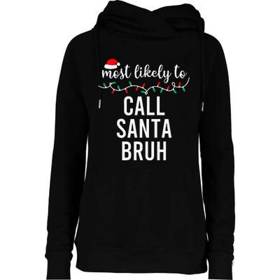 Most Likely To Christmas Matching Family Pajamas Funny Gift Womens Funnel Neck Pullover Hood