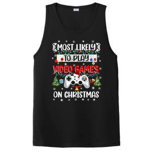 Most Likely To Play Video Games On Christmas Funny Gifts PosiCharge Competitor Tank