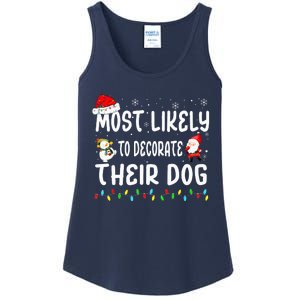 Most Likely To Decorate Their Dog Christmas Matching Family Ladies Essential Tank