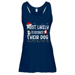 Most Likely To Decorate Their Dog Christmas Matching Family Ladies Essential Flowy Tank