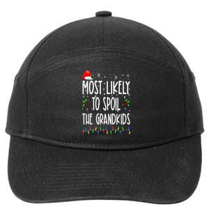 Most Likely To Spoil The Grand Funny Christmas Grandma 7-Panel Snapback Hat