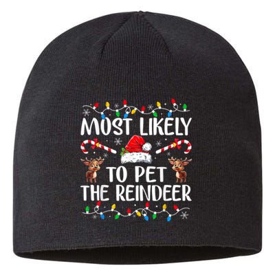 Most Likely To Pet The Reindeer Sustainable Beanie