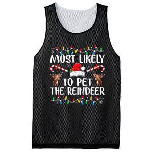 Most Likely To Pet The Reindeer Mesh Reversible Basketball Jersey Tank