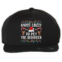 Most Likely To Pet The Reindeer Wool Snapback Cap