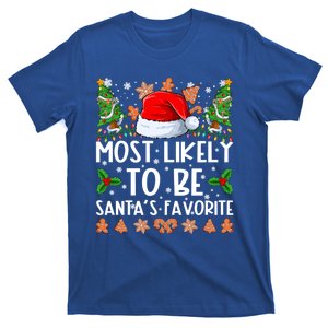 Most Likely To Be SantaS Favorite Family Christmas Pajamas T-Shirt