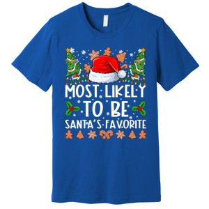 Most Likely To Be SantaS Favorite Family Christmas Pajamas Premium T-Shirt