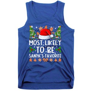 Most Likely To Be SantaS Favorite Family Christmas Pajamas Tank Top