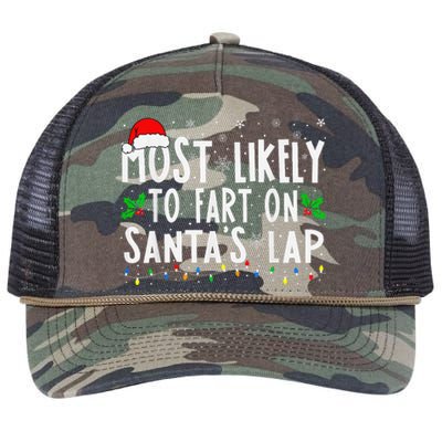 Most Likely To Fart On SantaS Lap Family Matching Christmas Retro Rope Trucker Hat Cap