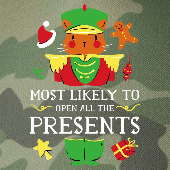 Most Likely To Open All The Presents Funny Christmas Cat Santa Legacy Tie Dye Trucker Hat