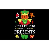 Most Likely To Open All The Presents Funny Christmas Cat Santa Bumper Sticker