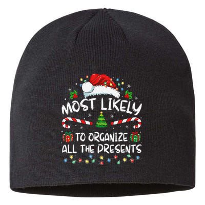 Most Likely To Organize All The Presents Family Christmas Sustainable Beanie