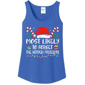 Most Likely To Forget The Hidden Presents Family Christmas Ladies Essential Tank