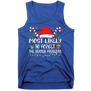 Most Likely To Forget The Hidden Presents Family Christmas Tank Top