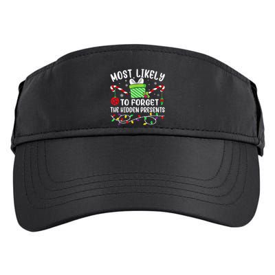 Most Likely To Forget The Hidden Presents xmas  Adult Drive Performance Visor