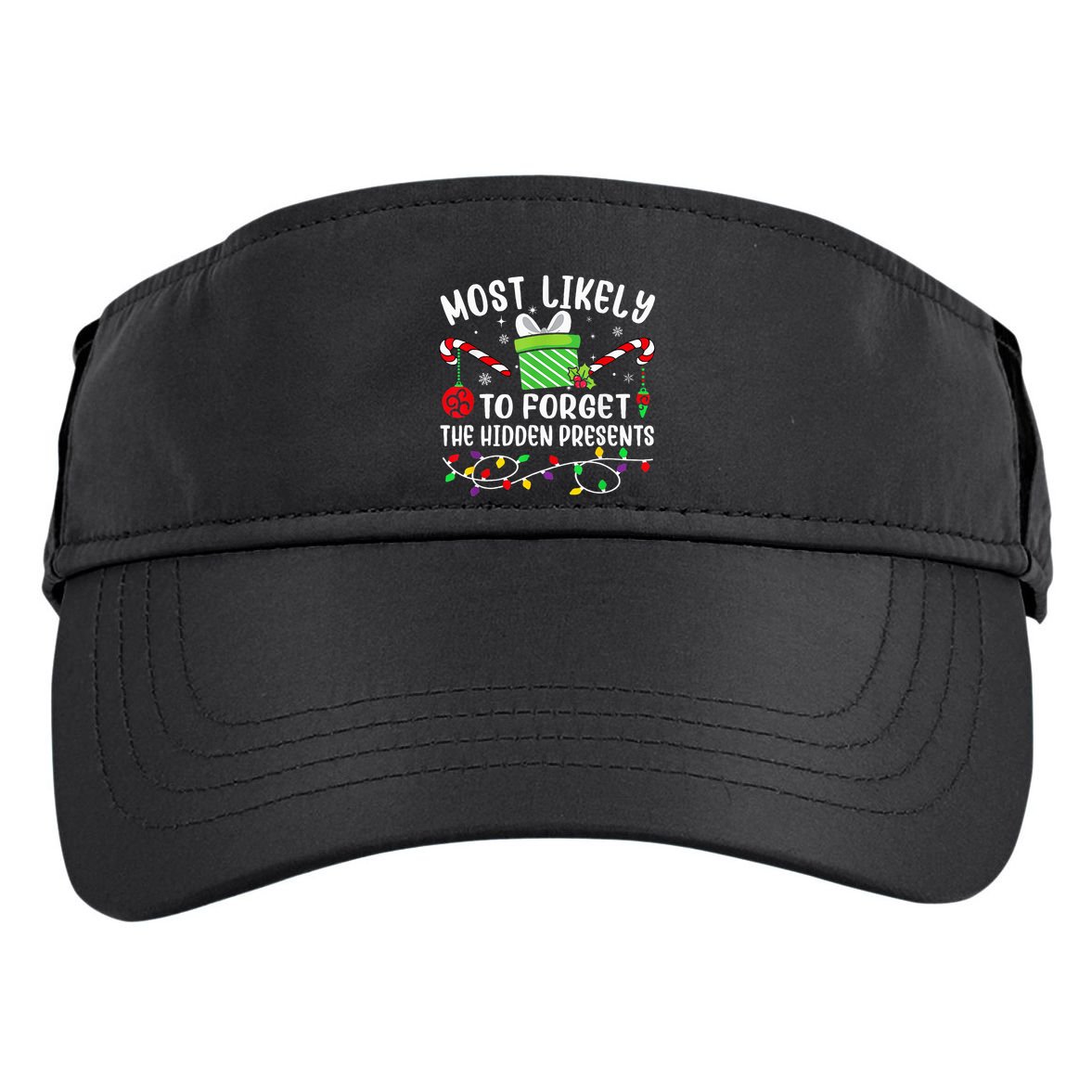 Most Likely To Forget The Hidden Presents xmas  Adult Drive Performance Visor