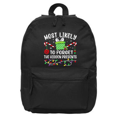 Most Likely To Forget The Hidden Presents xmas  16 in Basic Backpack