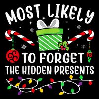 Most Likely To Forget The Hidden Presents xmas  16 in Basic Backpack