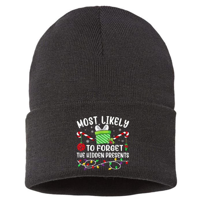 Most Likely To Forget The Hidden Presents xmas  Sustainable Knit Beanie