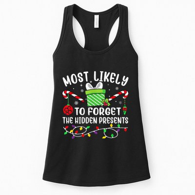 Most Likely To Forget The Hidden Presents xmas  Womens Tank Top