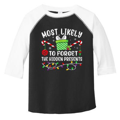 Most Likely To Forget The Hidden Presents xmas  Toddler Fine Jersey T-Shirt
