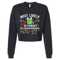 Most Likely To Forget The Hidden Presents xmas  Cropped Pullover Crew