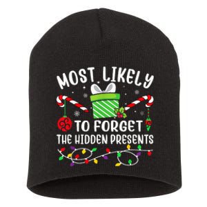 Most Likely To Forget The Hidden Presents xmas  Short Acrylic Beanie