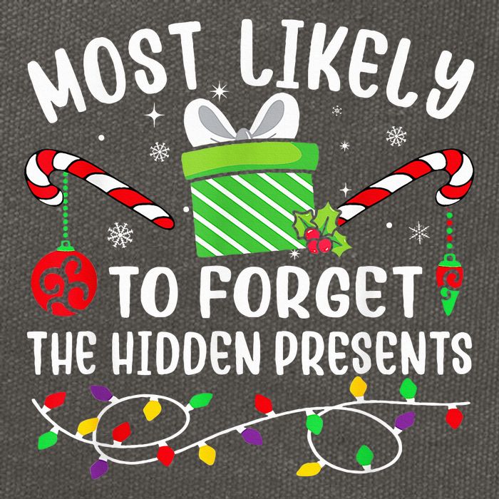 Most Likely To Forget The Hidden Presents xmas  Cotton Canvas Backpack