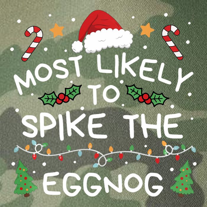 Most Likely To Spike The Eggnog Christmas Family Matching Legacy Tie Dye Trucker Hat